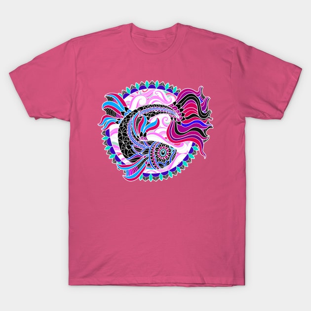 Beautiful Koi Decorative Fish Art T-Shirt by AlondraHanley